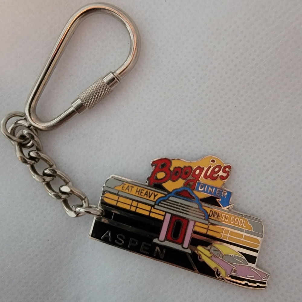 Boogies Diner Aspen Keychain and Pin